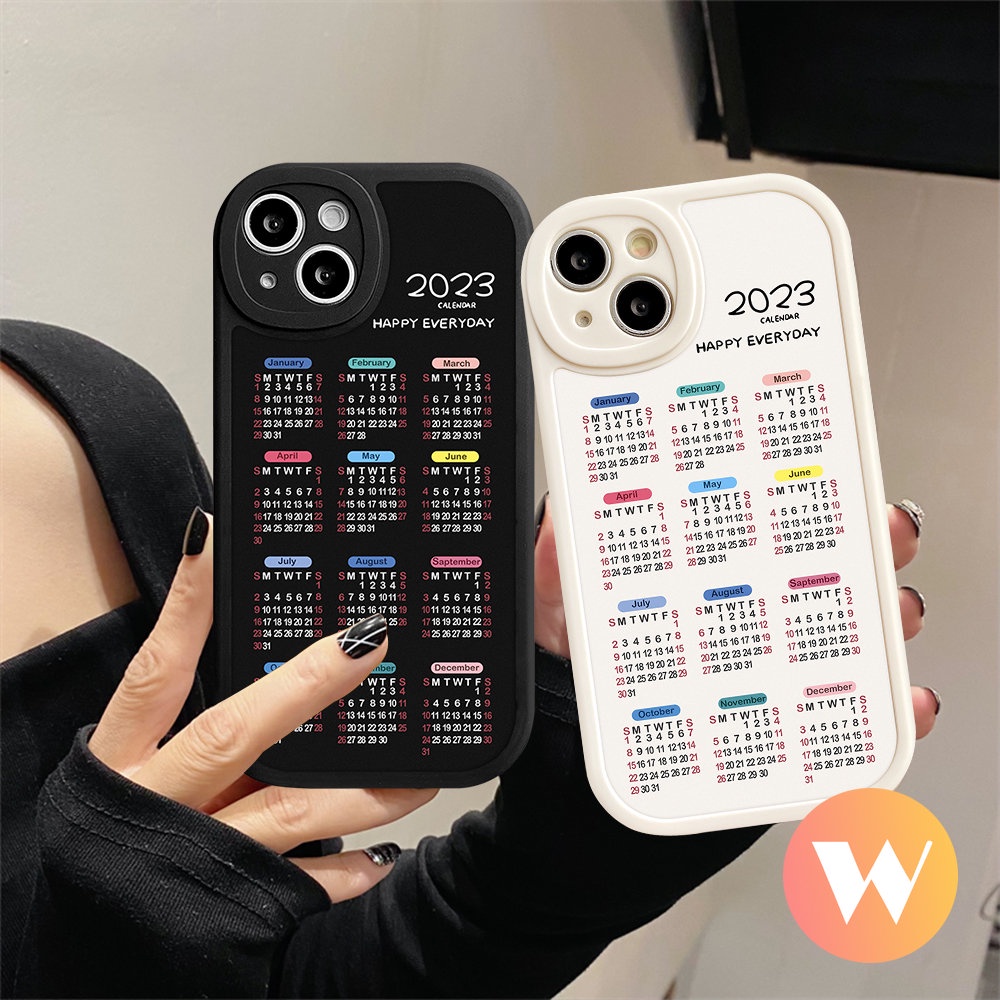 2023kalender Happy Everyday Case Realme C31 C25 C11 C25s C35 C30s C12 C30 C20 C25Y GT C17 C21Y 8i 5s 8 5 9i 6s 7i 8Pro 6i 5i 6 C21 C15 C2 C20A C3 C17 Soft Tpu Couple Cover