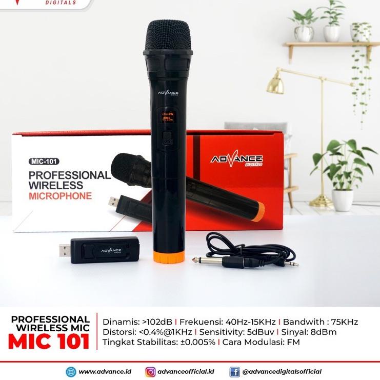 Terpercaya Wireless Mic Advance MIC-101 / MIC 101