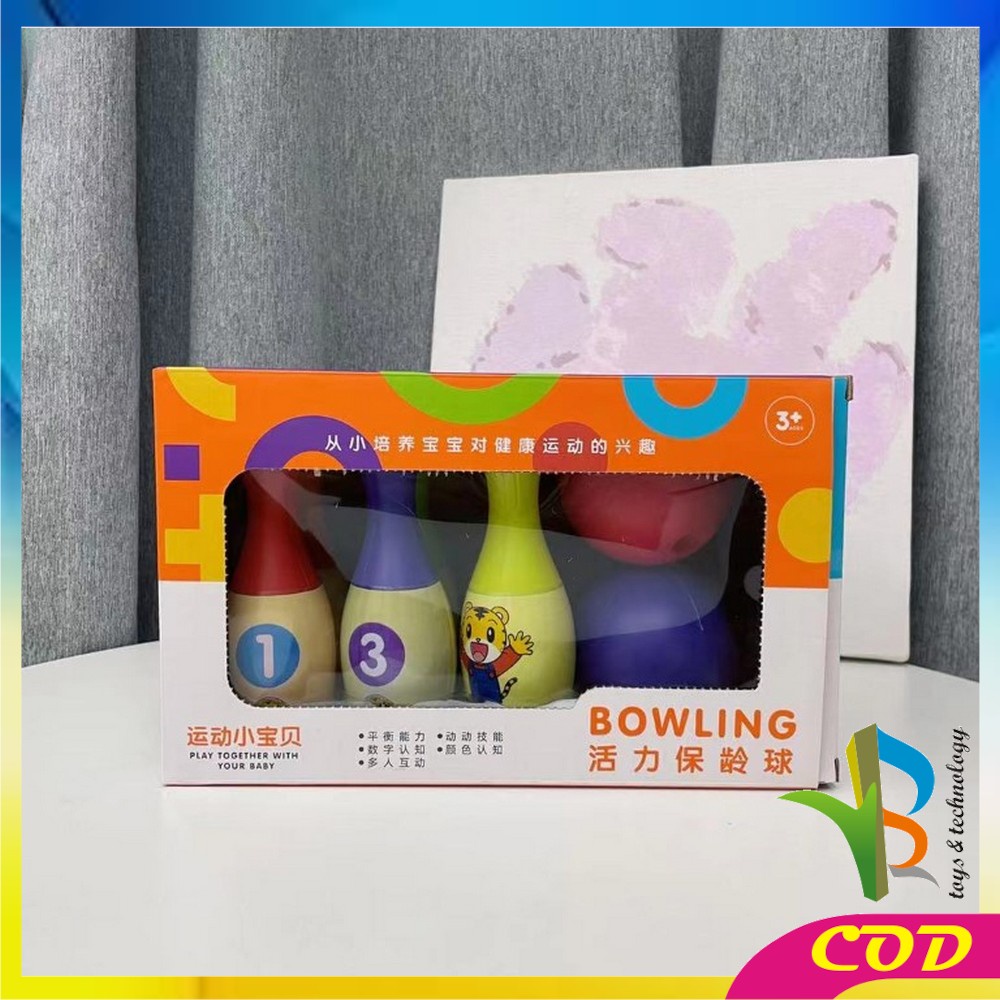 RB-M215 Mainan Bowling Anak Karakter / Mainan Olahraga Anak Bola Bowling Set / Mainan Edukasi Anak Boling Set / Sport Game