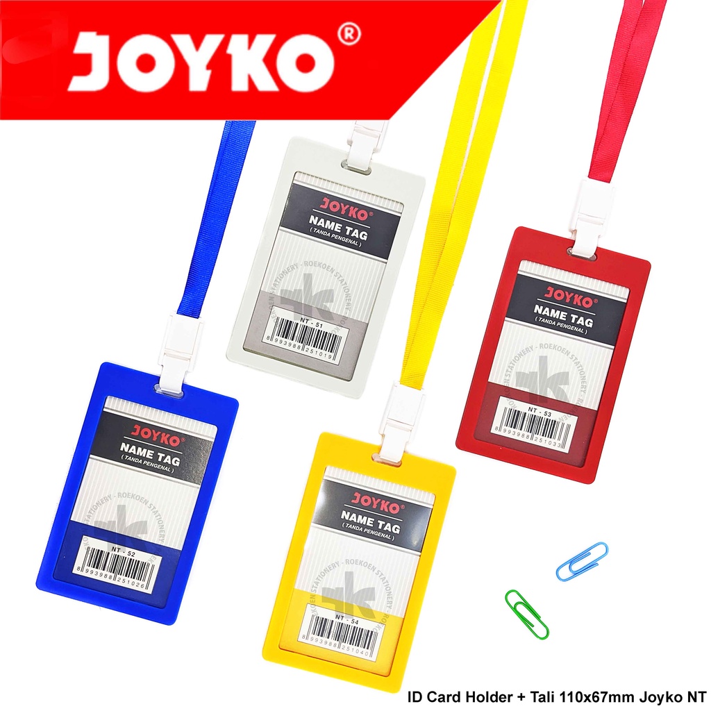 

Joyko ID Card Holder Plastik 67x110mm NT Lanyard Plastik Warna Nametag