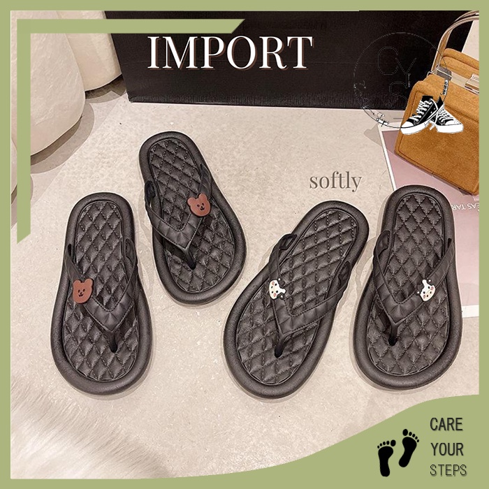 CYS COD Sandal jepit rumah wanita import fashion korea kekinian slip on sendal cewek teplek lembut terbaru SPT-37