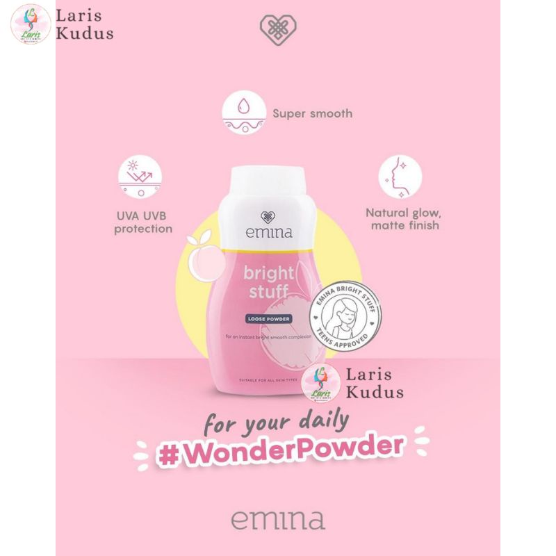 Emina Bright Stuff Loose Powder 55 g | Emina Bedak Tabur | Emina Bedak Matte | Emina Promo