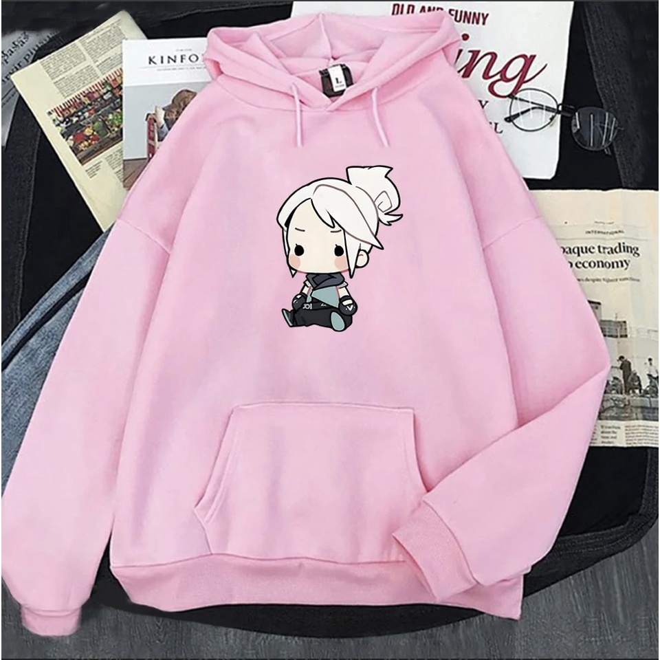 jett cute anime Jumper Hoodie II SMILE ART Sweater Hoodie II Sweter Oblong Topi Sz M - XL ( Pria &amp; Wanita / Anak &amp; Dewasa )