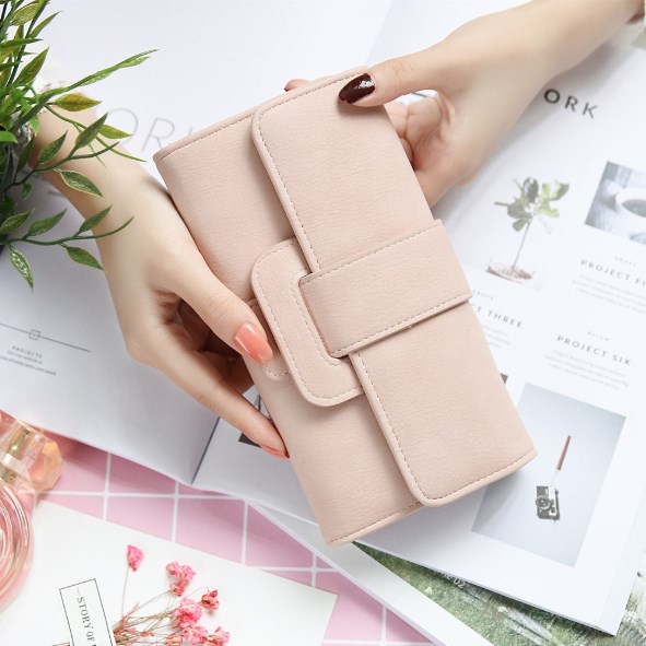 w-201 FASHION WANITA DOMPET Panjang LIPAT KULIT KOREA BAELLERRY