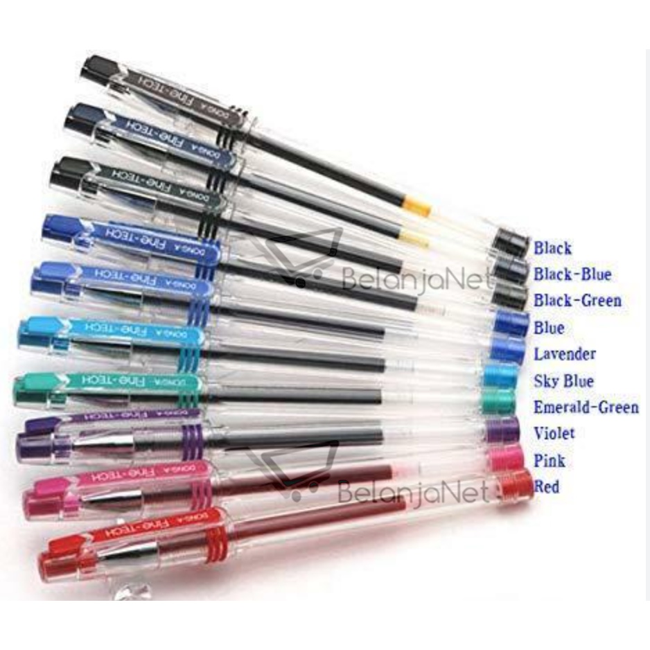 Pen Gel Fine Tech Dong-A Pilihan Banyak Warna [1 PCS]