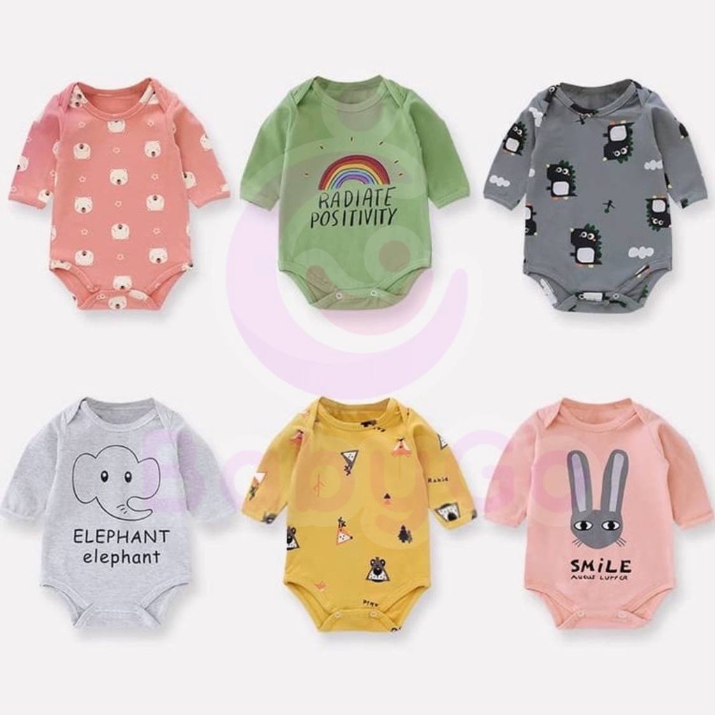 Jumper bayi Lengan Panjang Motif / Pakaian bayi Fashion