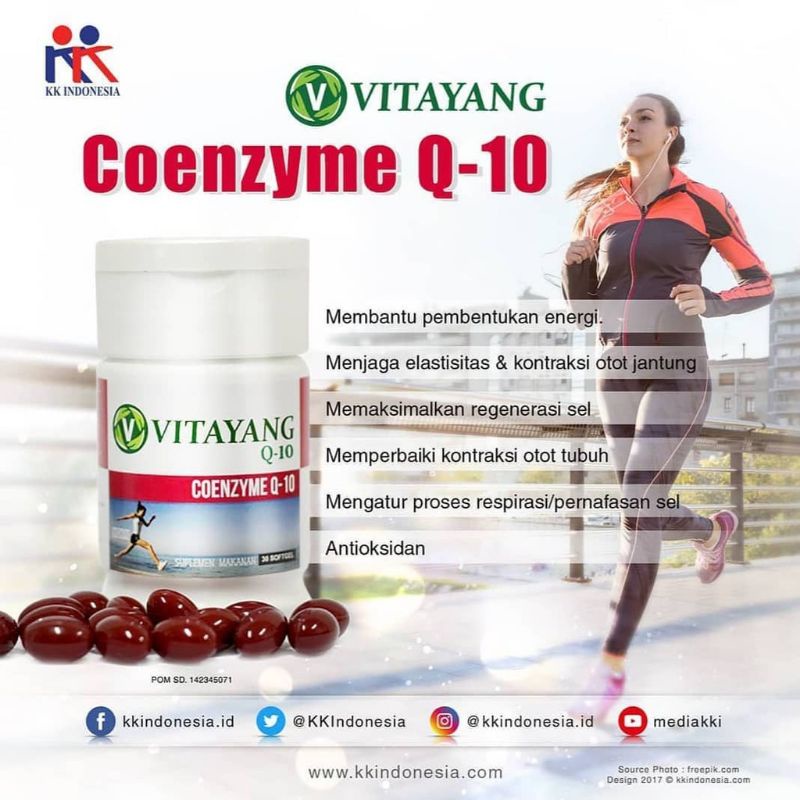 Vitayang Coenzyme Q10 Suplemen Antioksidan Untuk Kesehatan Jantung Original kk Indonesia