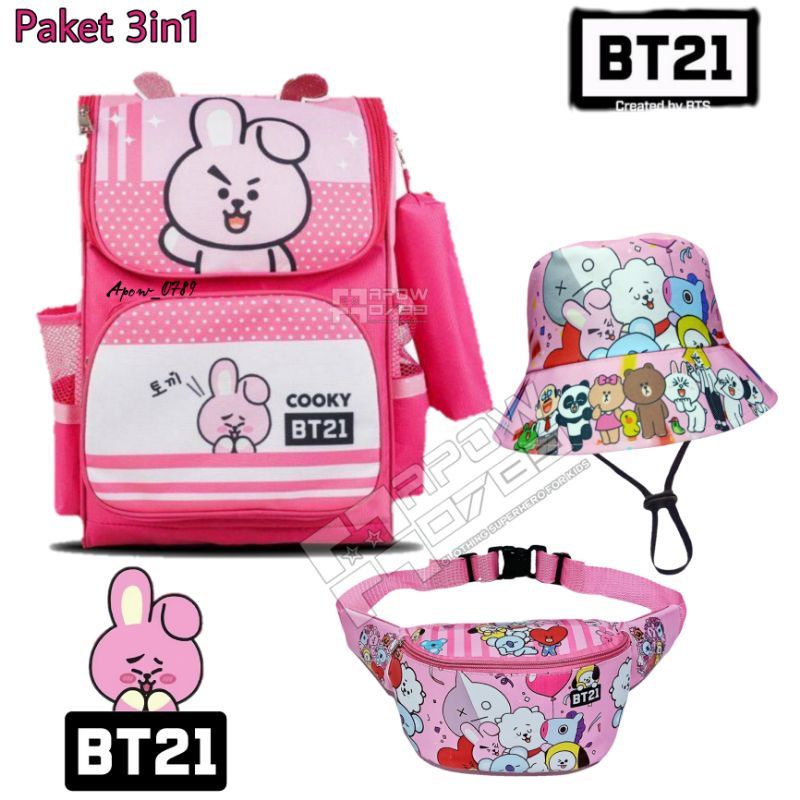 Tas Ransel BT211Paket 3in1 Hemat Ransel anak sekolah Populer