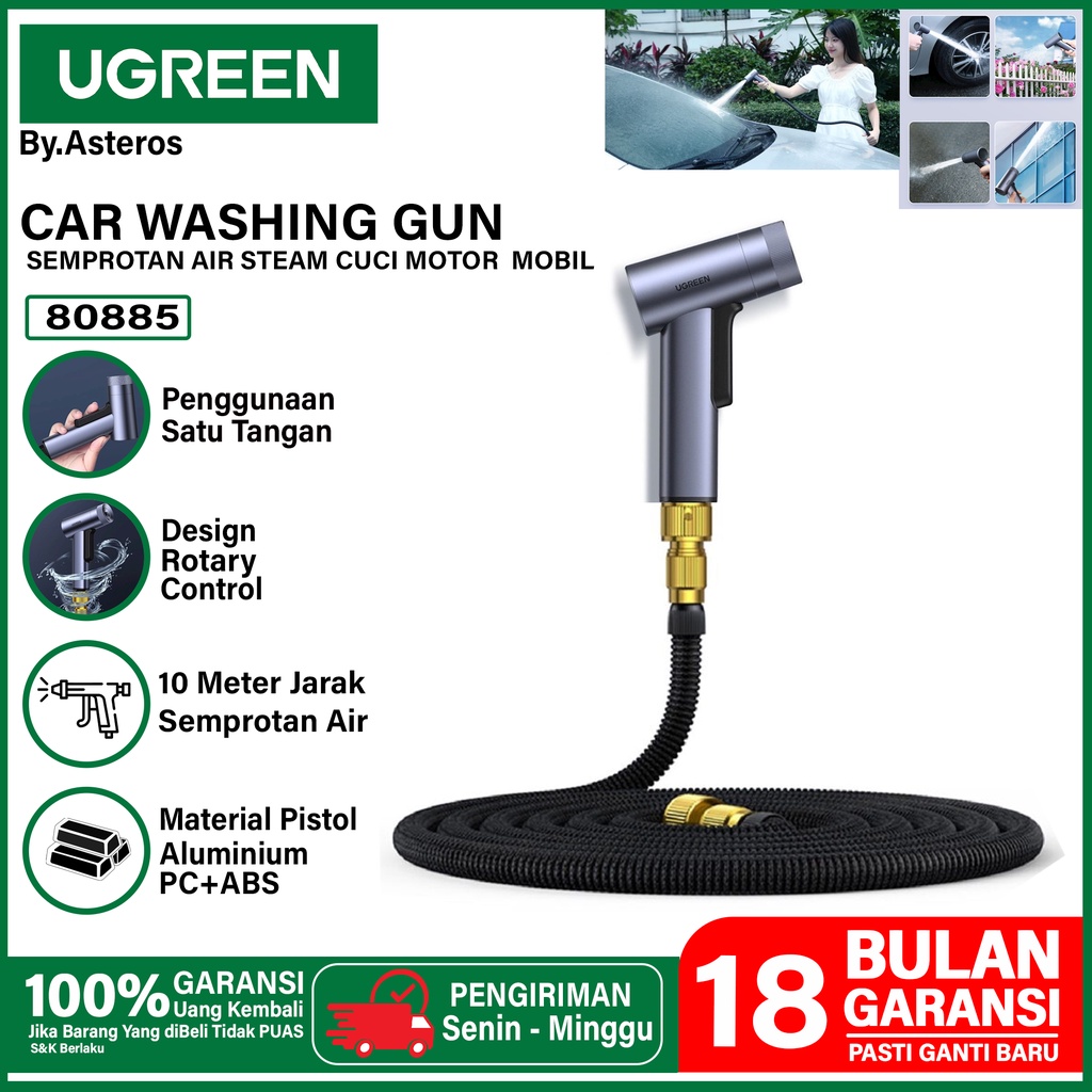 UGREEN Semprotan Air Tekanan Tinggi Water Jet Untuk Mobil Motor Taman Lantai