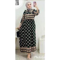 Baju Gamis Hemita Bahan Rayon Kekinian Terbaru Dress Maxi Wanita