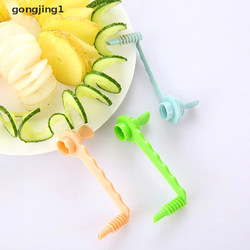 Ggg Buah Sayur Roll Rotary Chipper Keripik Timun Kentang Spiral Slicer Alat Dapur ID