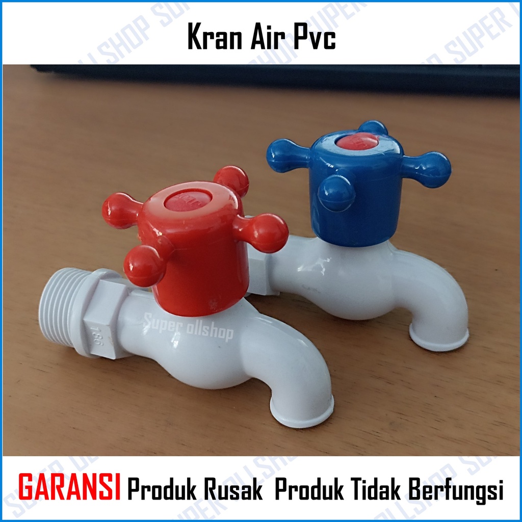 Kran Tembok Air Baling Biasa 1/2 Inch 3/4 Inch Murah Kuat / Keran Air Plastik Kran Pvc Taman Kamar Mandi Dapur Baling