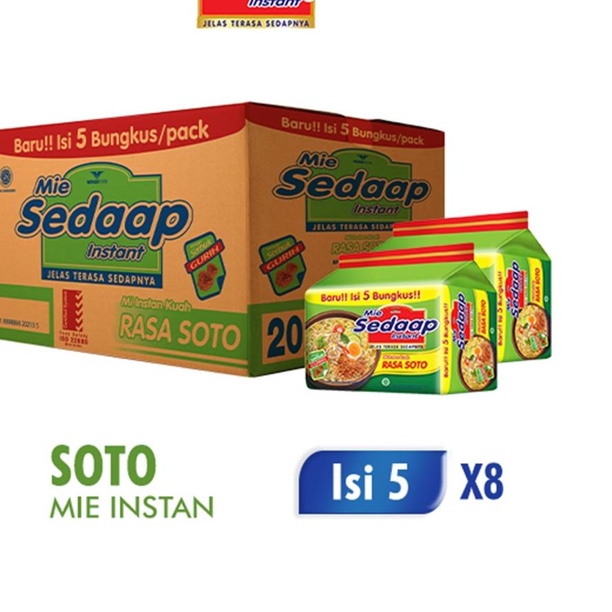 

8.8 Brands Festival Mie Sedaap Soto 75gr isi 5 x 8 pack (1 box)