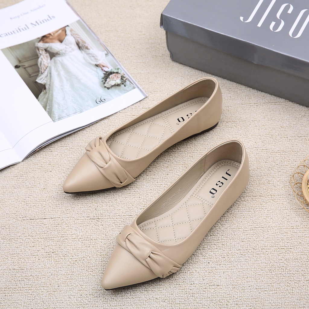 JISO RYONA SHASA-55 Sepatu Flat Shoes Kerja Wanita Import premium