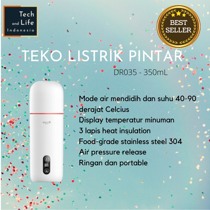 Teko Listrik Pemanas Air Portable Electric Kettle 350mL DR035