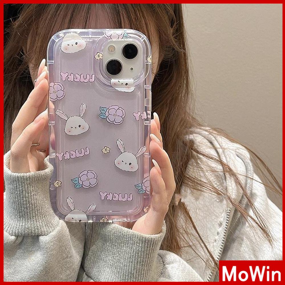 For iPhone 14 Pro Max iPhone Case TPU Soft Case Clear Case Airbag Shockproof Cartoon Rabbit Cute Style Compatible For iPhone 13 Pro Max iPhone 12 Pro Max 11 7Plus 8Plus 6Plus XR xs