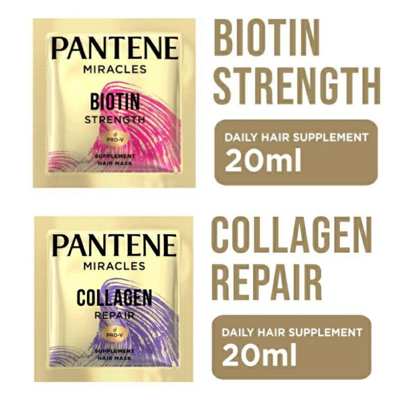 Pantene hair mask miracles collagen repair biotin strenght sachet