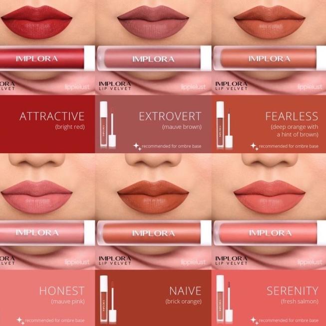 Order Now7.7 [ IMPLORA ] Lip Velvet Cream Matte Nude Lipstick Original BPOM CHE2