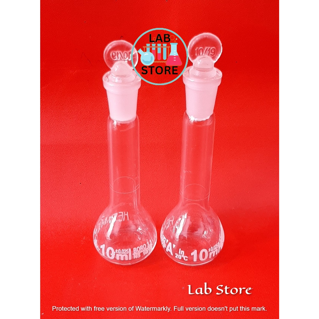 Labu ukur 10ml Herma / Volumetric Flask 10ml Herma / Labu ukur Glass Stopper