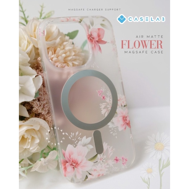 CASE FLOWER AIR MATTE MAGSAFE KOREAN DESIGN PREMIUM PRINT 14PROMAX 14PRO 14PLUS 14 13PROMAX 13PRO 13 12PROMAX 12PRO 12 11PROMAX 11PRO 11 ANTI SHOCK