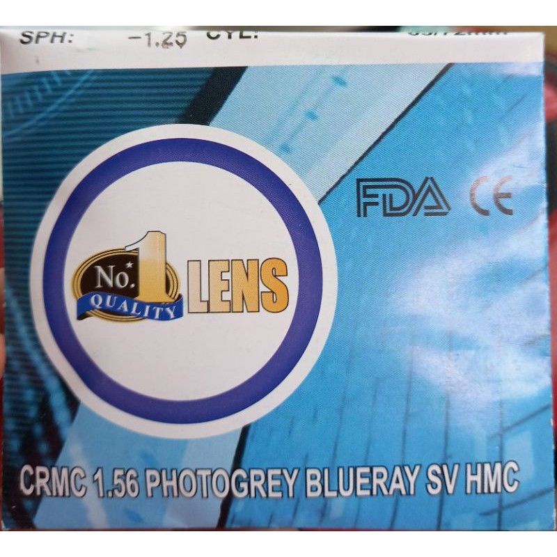 Lensa minus crmc photocromic anti blueray plano sampai -800