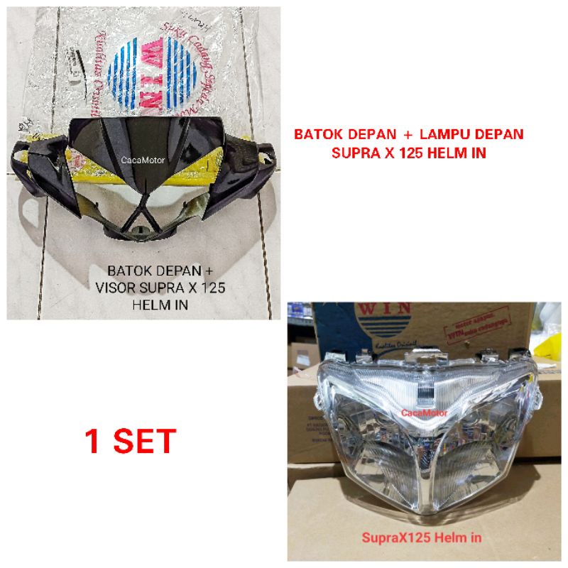 BATOK DEPAN + LAMPU DEPAN SUPRA X 125 HELM IN