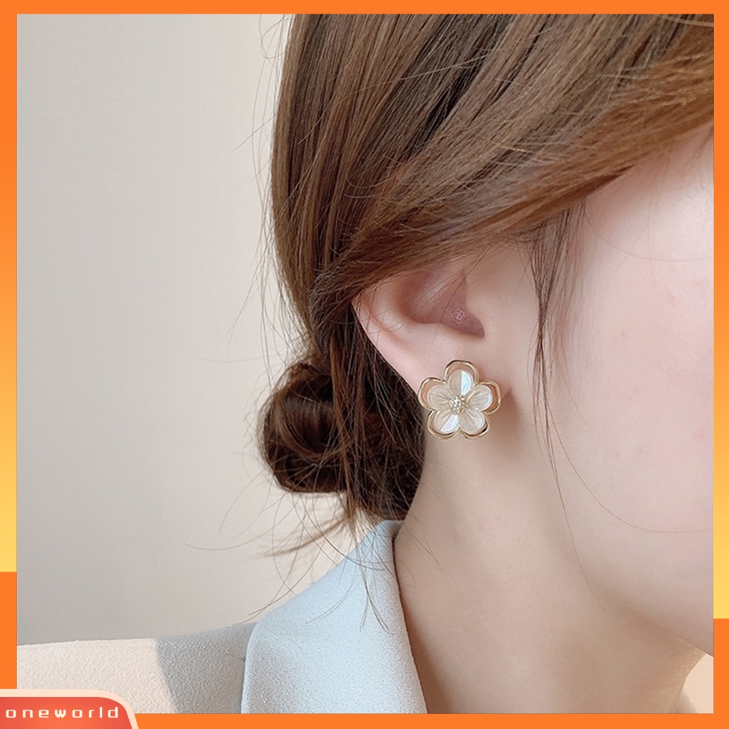 [WONE] 1pasang Ear Studs Eye-catching Indah Semua Pertandingan Menawan Tahan Lama Berdandan Simetris Niche Temperamen Anting Untuk Pacaran