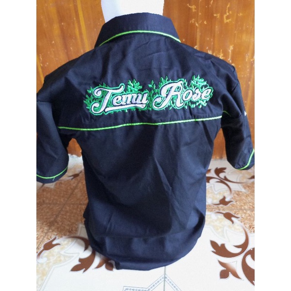 Kemeja Bordir Temu Rose Kancing/ Baju PSHT Bordir Polos/Baju SH Terate Terbaru