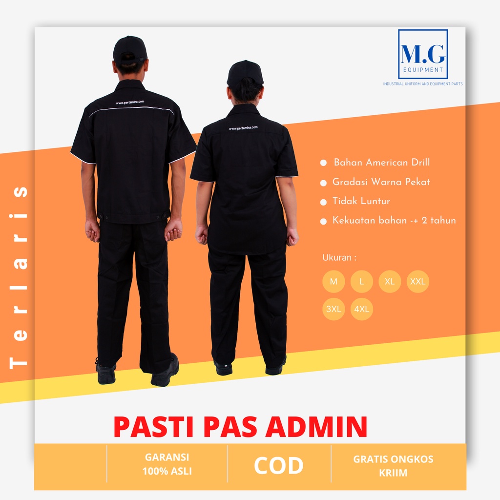 Baju Operator SPBU Pasti Pas ,Pengawas ,Teknisi ,Office Boy Lengan Pendek