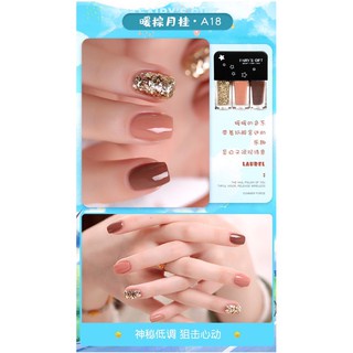 (18Color) Nail Polish 3in1 Korea Premium Tahan Lama Halal / Kutek Kuku 3in1 3 Warna