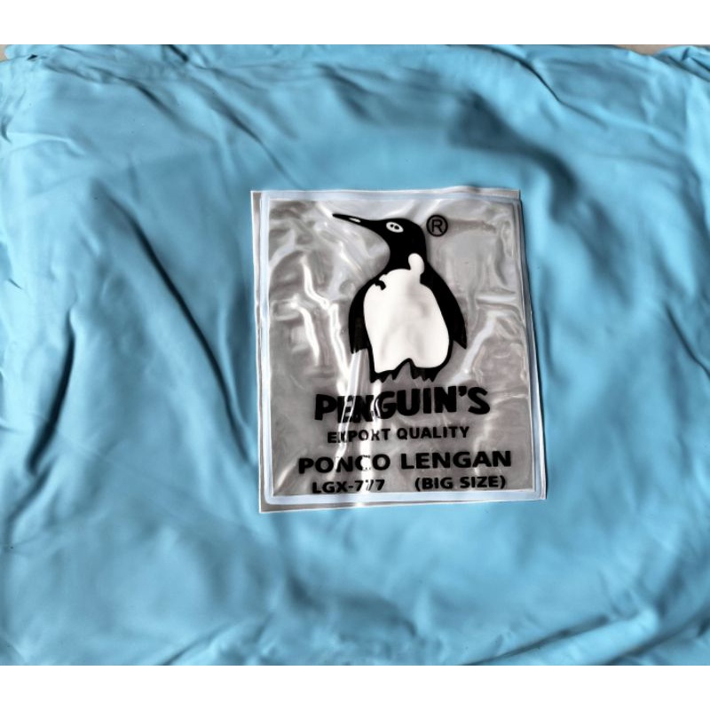 (LGX - 777 BIG SIZE Penguin's) Jas Hujan PONCO LENGAN