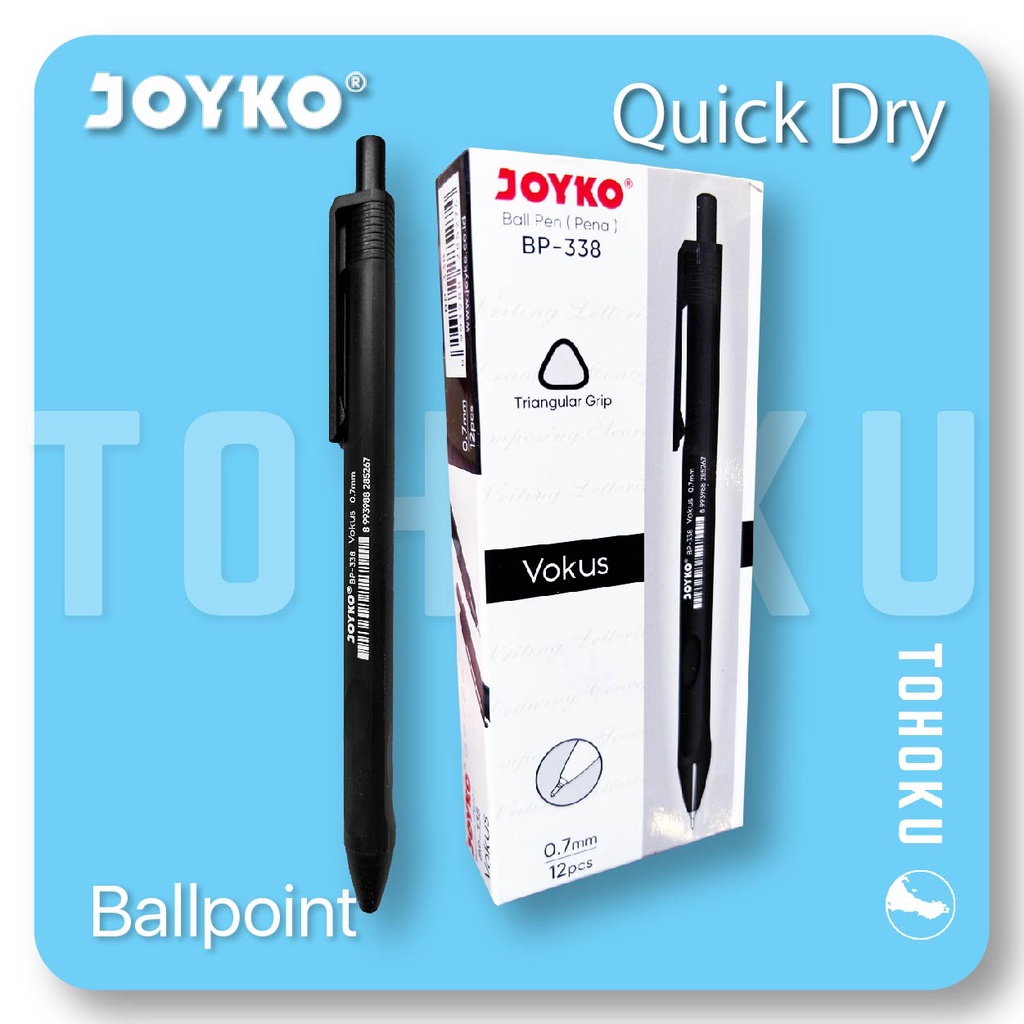 

Joyko - Bolpen Segitiga BP-338 Vocus - Bolpen Cetekan
