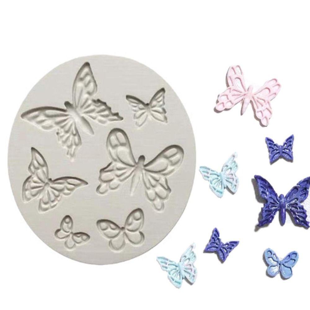 [Elegan] Butterfly Cetakan Silikon 3D Tanpa Bau Dekorasi Kue Fondant Cake Dessert Sugar Craft Cetakan Coklat