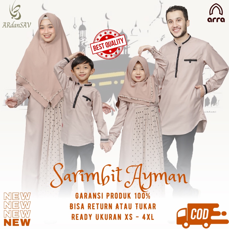 Sarimbit 2024 Terbaru Gamis Couple Pasangan Baju Couple Keluarga Gamis Jumbo ld120 ld 130 Lebaran 20