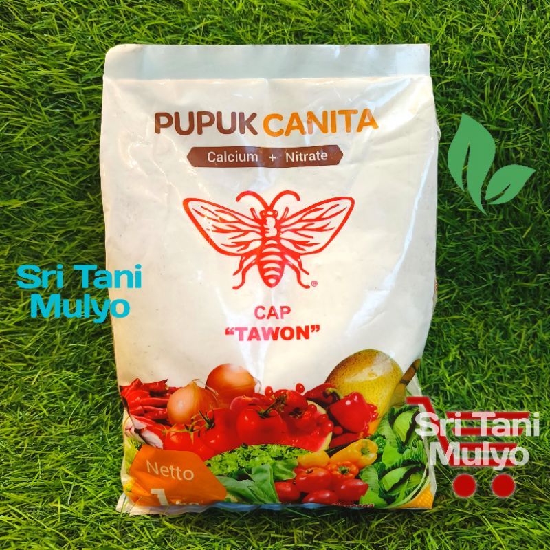 PUPUK CANITA 1 KG - PUPUK CALSIUM NITRATE CAP TAWON KEMASAN PABRIK - UNTUK SAYURAN DAN BUAH BUAHAN K