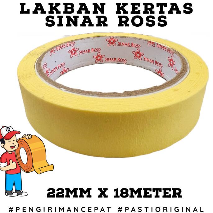 

[CABANG] Lakban kertas Masking Tape Sinar Ross 1 inch x 20 Yard