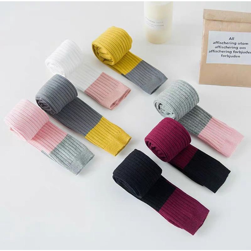 LS leging stripe rajut polos 2-5tahun