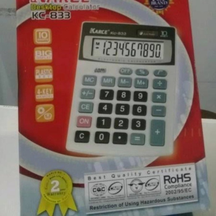 

GRATIS ONGKIR KARCE DESKTOP CALCULATOR KC 833 WITH MARKUP FUCTION 12 DIGIT ASLI