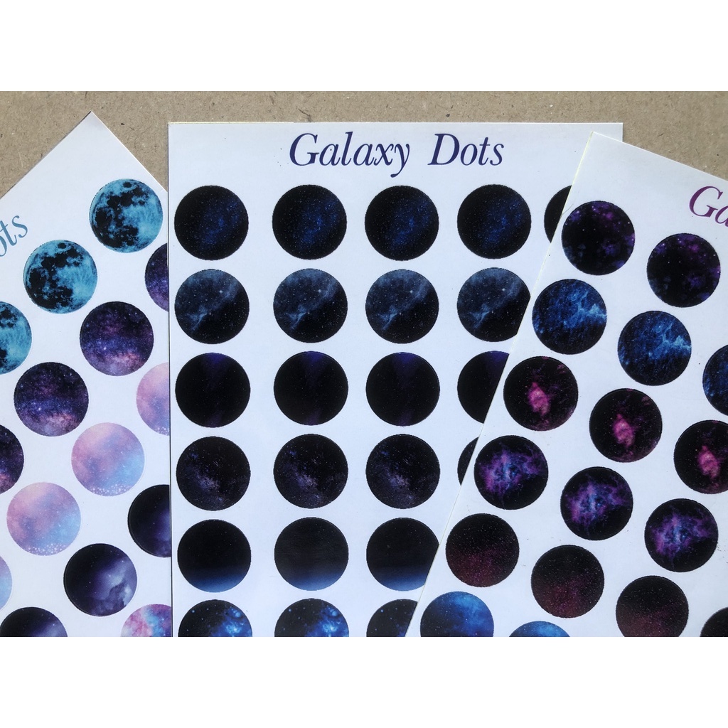 Stiker l Aesthetic Galaxy Dots Collections l stiker murah