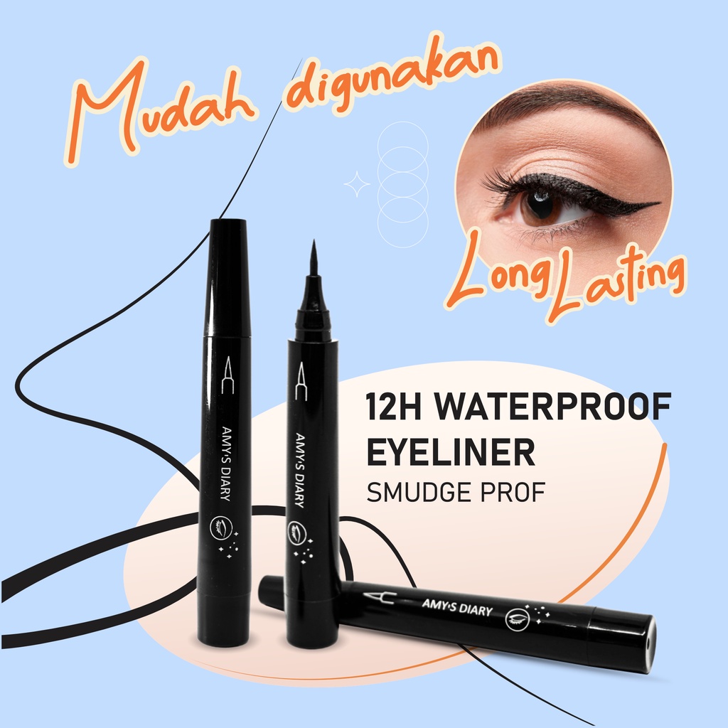 AMY'S DIARY Eyeliner Wing Star Super Slim Easy To Use Waterproof Tahan Lama mudah di gunakan