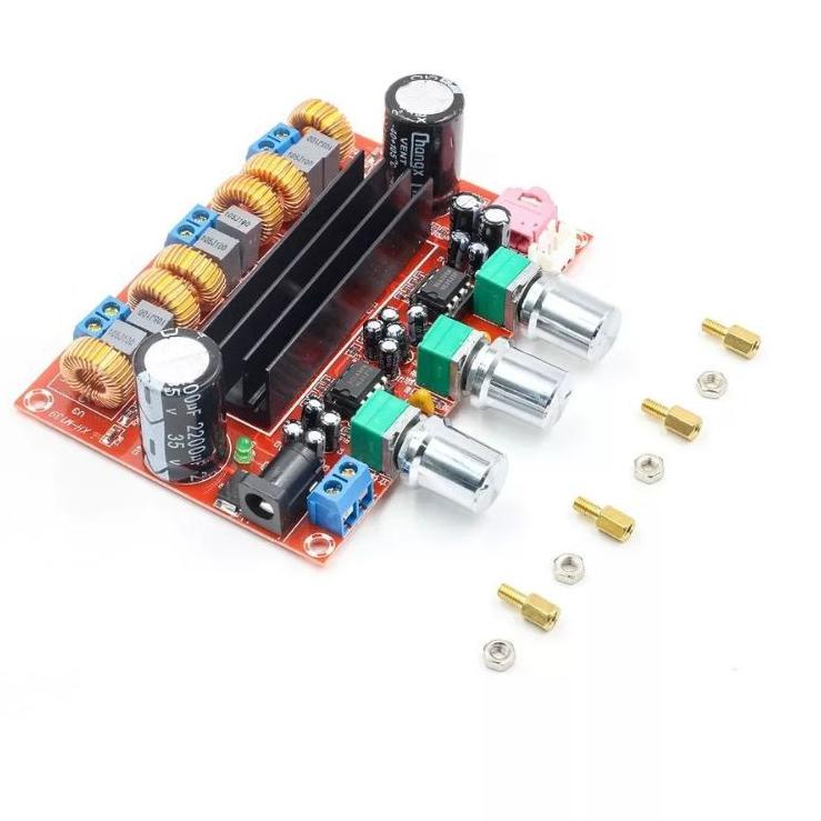 Terpercaya KIT SUBWOOFER MH - 139 POWER AMPLIFIER MOBIL CLASS D TPA3116D2 DIGITAL AUDIO 2.1 2X50W+10