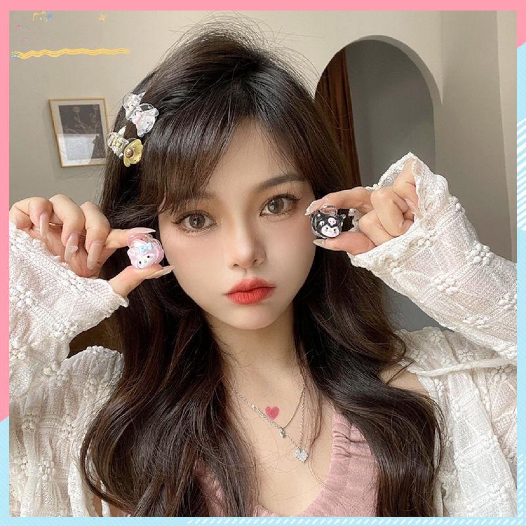 Jedai Rambut Mini Dua Sisi Karakter Sanrio Cinnamoroll Pompompurin My Melody Kuromi Pochacco Lucu Unik
