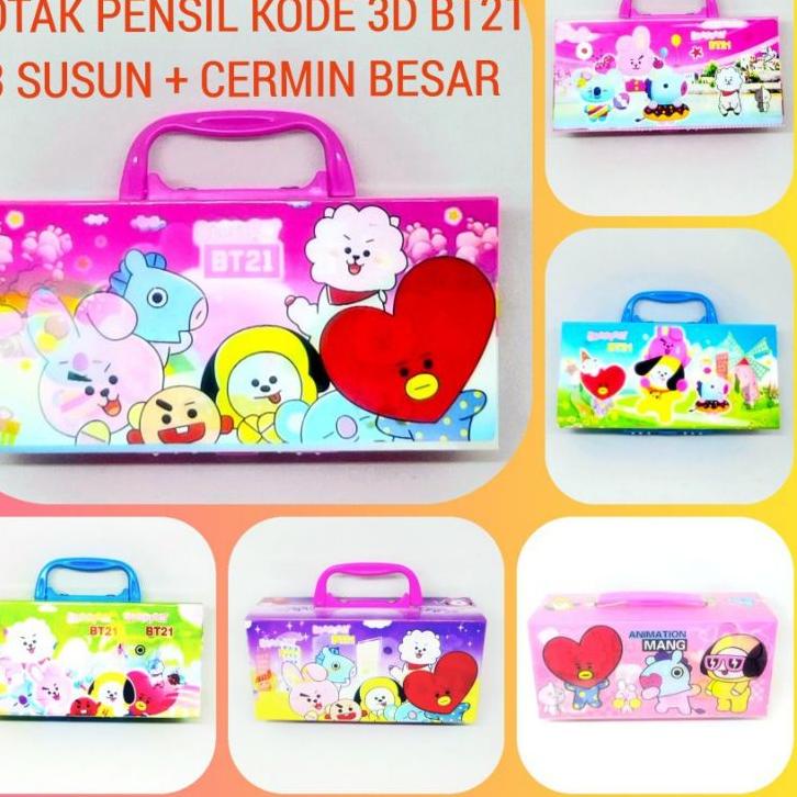 

☛☛ KOTAK PENSIL 3D KODE 3 SUSUN ADA CERMIN MOTIF KARAKTER ANAK