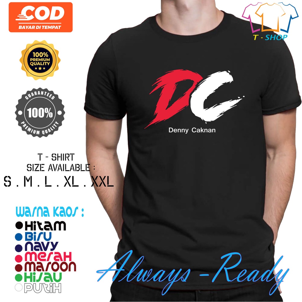 Kaos Baju Distro DC DENNY CAKNAN LOGO Cotton Combed 30s Premium / Kaos Distro Musik Dangdut Koplo Ke
