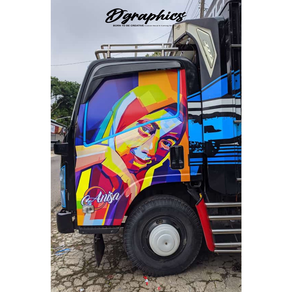 Decal Stiker pintu kabin truk / Stiker Mobil Truk / Stiker Pintu Truk Keren 12.03