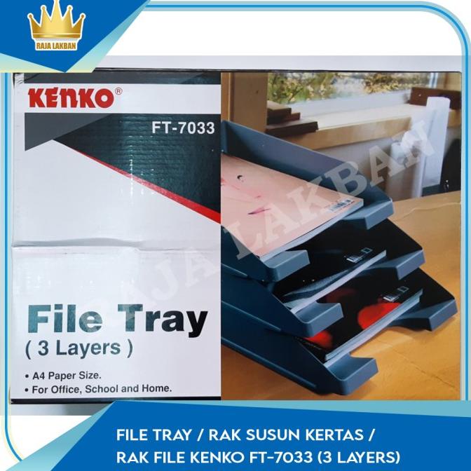 

File Tray / Rak Susun Kertas / Rak File KENKO FT-7033 (3 Layers)