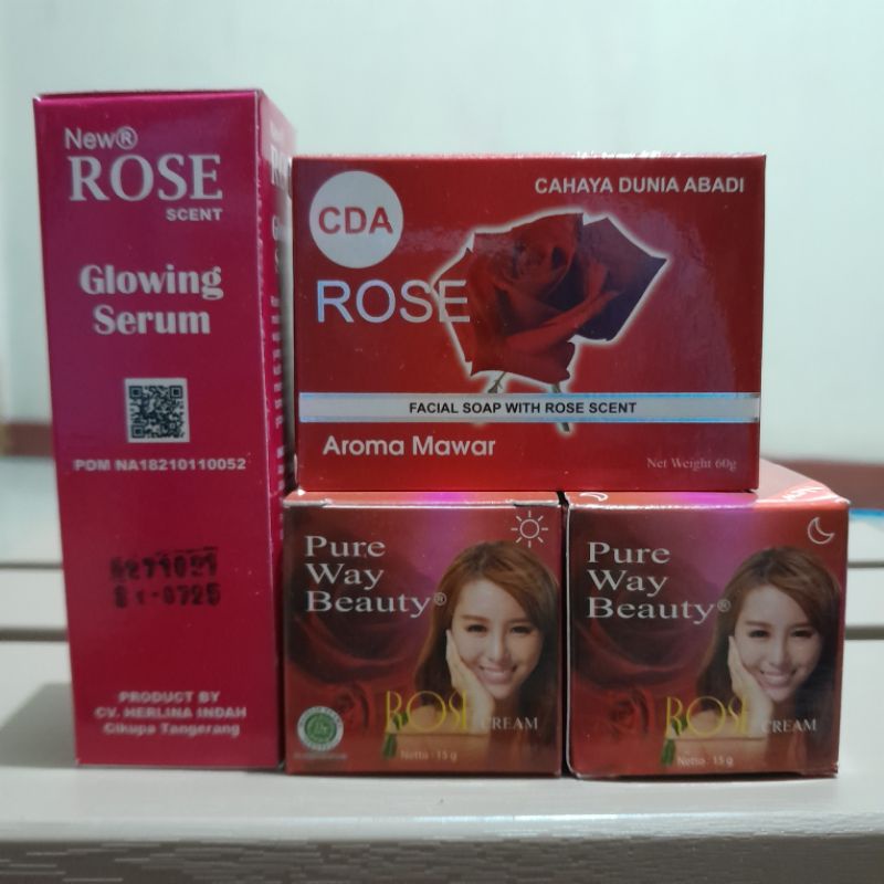 Cream ROSE Cream Wajah Kosmetik Skincare Make Up Makeup  Kecantikan