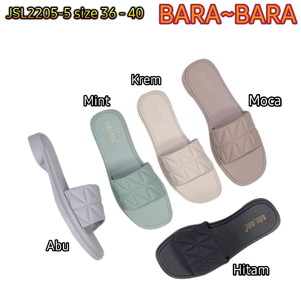 BARA BARA ORIGINAL sandal karet empuk murah jelly import sendal wanita barabara cewek JSL2205-5