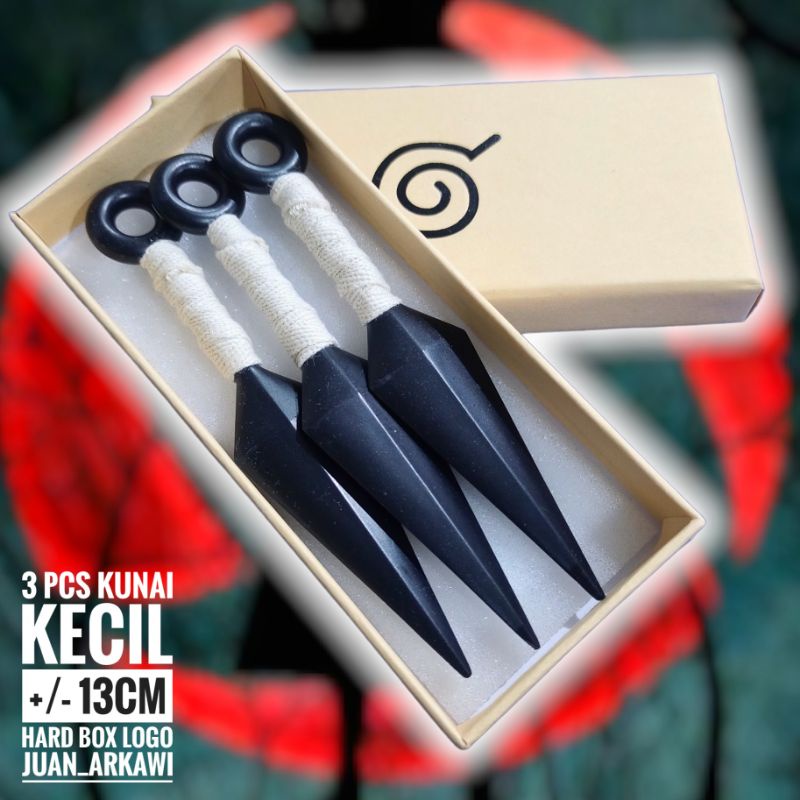 Mainan 3 Kunai Kecil Plastik Cosplay Ninja Naruto