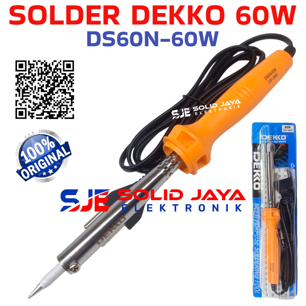 SOLDER DEKKO 60W DS60N ASLI DEKO DS60 N 60WATT 60 W WATT WAT SOLDERING IRON DEKKO DS 60N ASLI ORI ORIGINAL